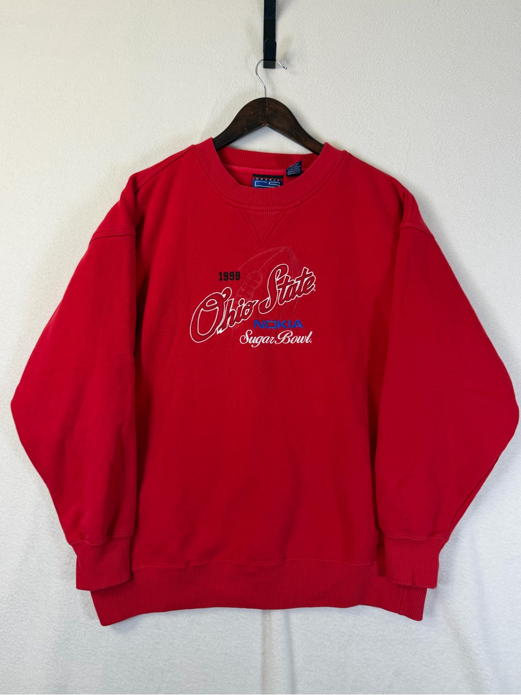 Vintage Ohio State Buckeyes 1999 Nokia Sugar Bowl Sweatshirt Men Large Red Ncaa